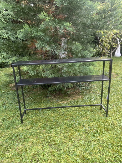 Huisarts "Fari" bijzettafelplank - Zwart, 120 x 24 x 85 cm