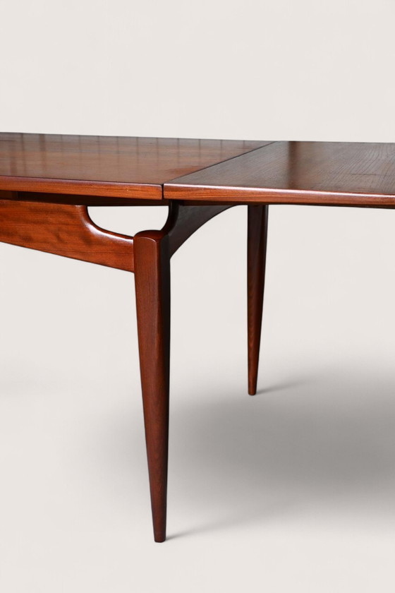 Image 1 of Rare Large Extendable Dining Table Louis van Teeffelen in Teak
