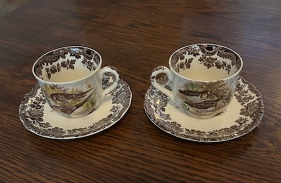 Image 1 of 2 tazze e piattini della serie Royal Worcester Palissy Game