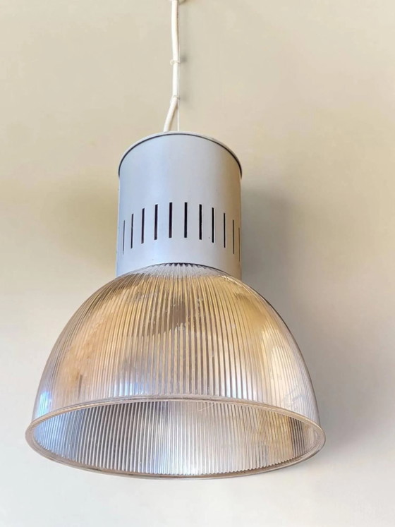 5 Industrial suspension 1980 – Pendant lamps, Metal, Industrieel (photo 7 of 11)