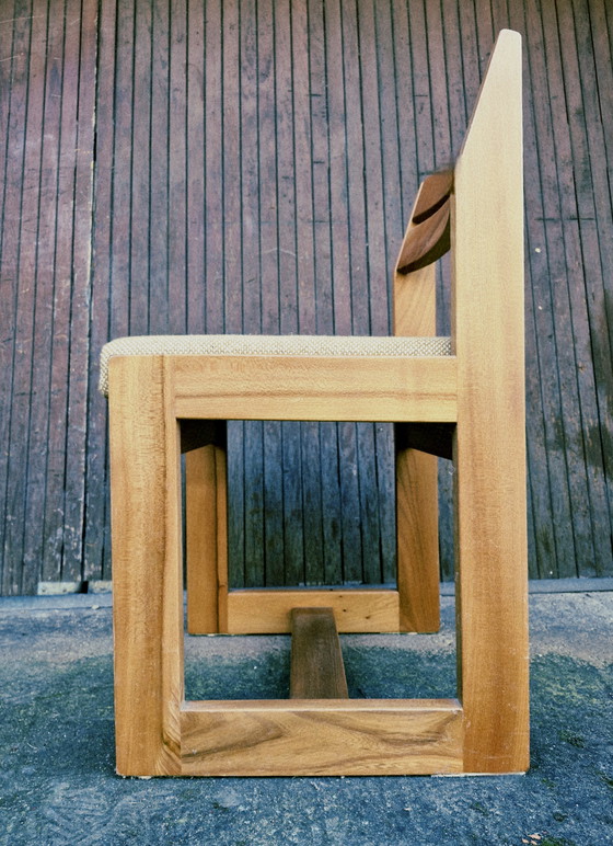 Image 1 of MAISON REGAIN 3-teiliges Massivholz-Ulmen-Set, 1970er/80er Jahre