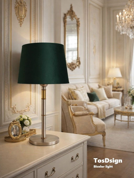 Reliving Mid-century Bi-color Hollywood/Regency table-sideboard lamp