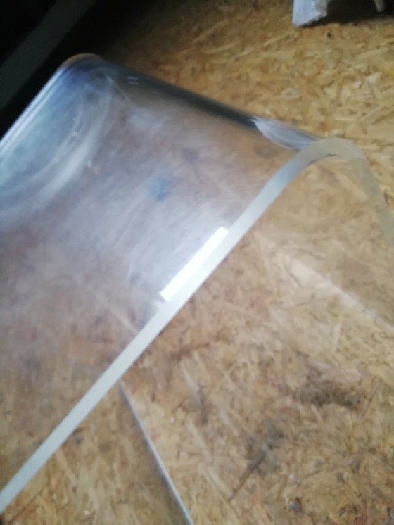 Image 1 of Table de commande en plexiglas, translucide, bords bombés