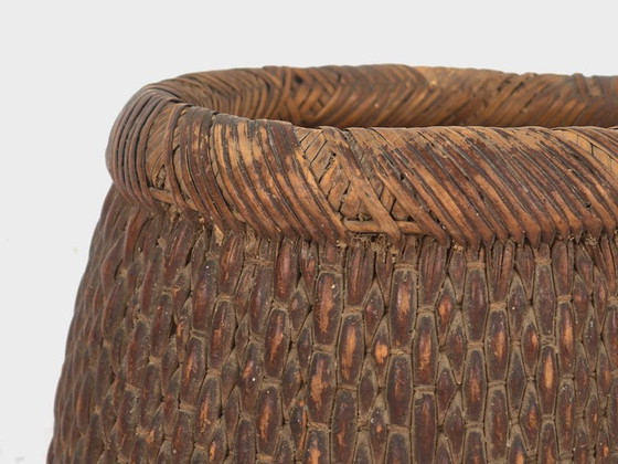 Antique fisherman basket (c.1900) #9, Decorative Objects, Wicker, Brown, Rustic (photo 12 of 12)