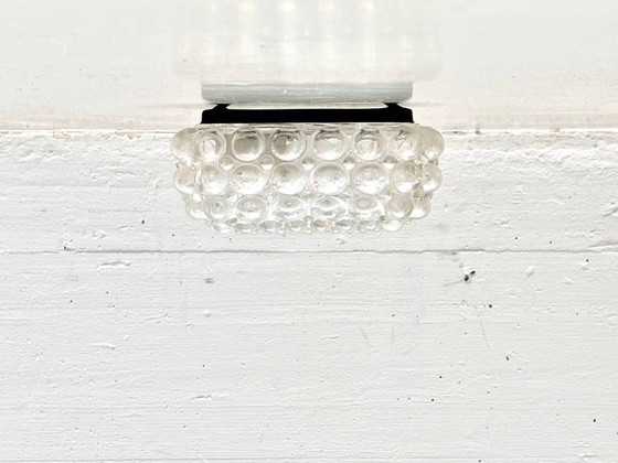 Image 1 of Set di 2 applique in vetro a bolle di Helena Tynell per Limburg, 1960