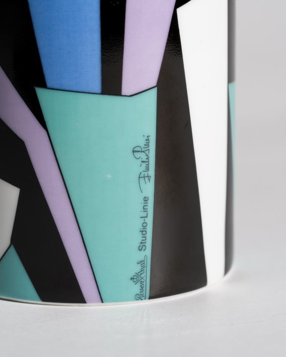 Image 1 of Rosenthal Studio-Line Vase Emilio Pucci Postmodern Geometric Porcelain, Germany