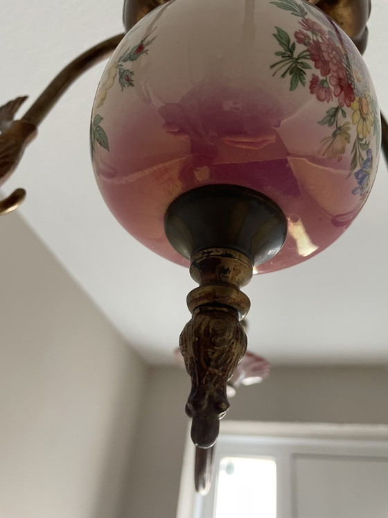 Hängelampe – Kronleuchter, Metal, Porcelain (photo 4 of 6)