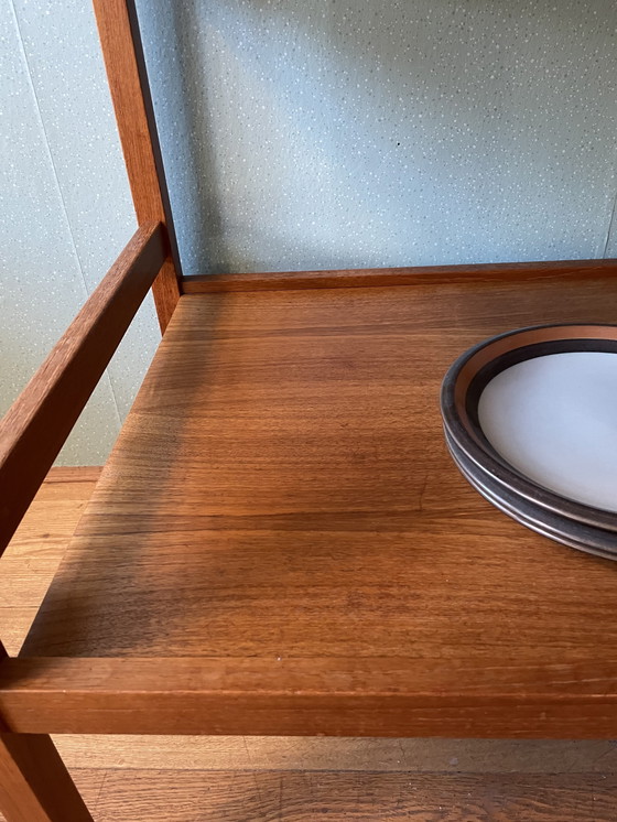 Image 1 of Roltafel teak en teak fineer vintage uit Denemarken 