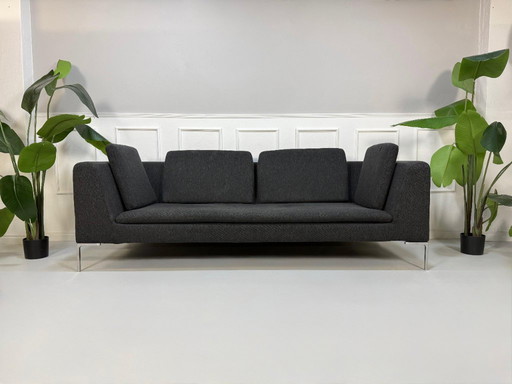 B&B Italia Charles Designer Sofa Couch Anthrazit Stoff