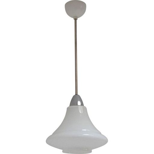Lampe suspendue vintage en verre, Tchécoslovaquie 1970