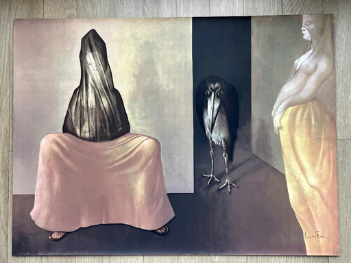 Leonor Fini, Two princesses and a bird, circa 1970