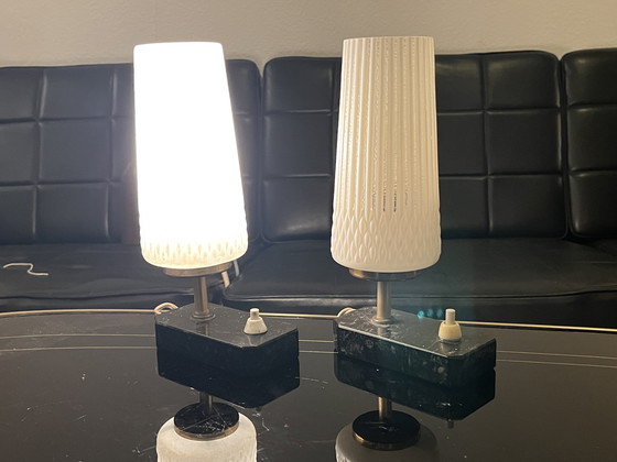 Image 1 of Par de lámparas de mesilla de noche de mediados de siglo