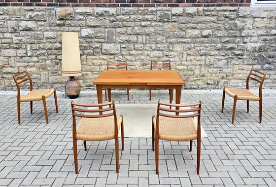 Image 1 of Niels Otto Møller Set 60s Teak Mid Century Dinningset Stühle Esstischgruppe Esszimmer 70s Vintage 