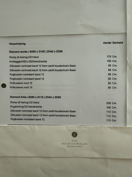 Image 1 of Prachtige leren bank groot is speciaal op maat gemaakt 