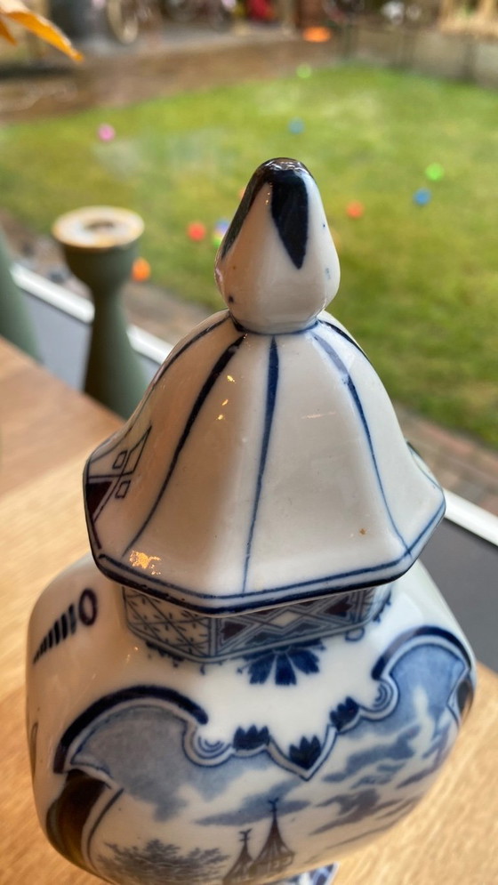 Image 1 of Vase ancien en bleu de Delft, décembre 500