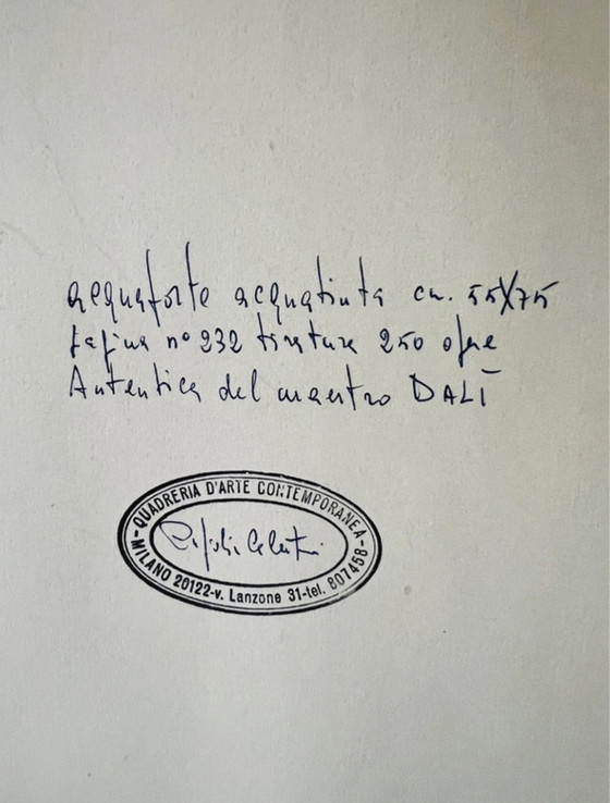 Image 1 of Salvador Dalí – Acquatinta Autentica „Il Cervo Riflesso“ – Edizione Limitata 232/250
