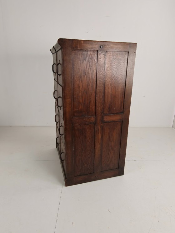 Image 1 of Mobiletto portadocumenti doppio in rovere massello – olandese, 1920-1940