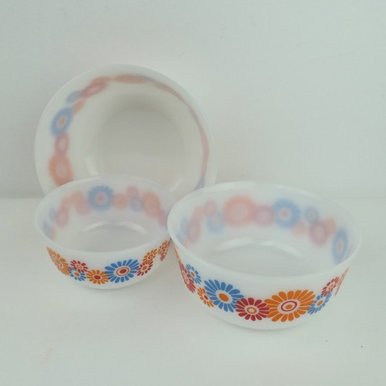 Image 1 of 3 Plats de service Schott & Gen Mainz avec fleurs