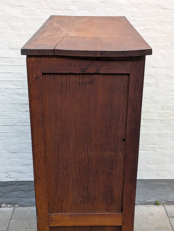 Image 1 of Mobile antico francese in rovere con doppia anta a serrandina - Armadio per archivio notarile (circa 1920)