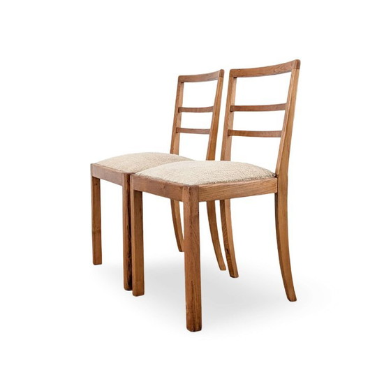 Set of 2 Original Art Deco Chairs Oak Antique Chair Vintage Design – Side chairs, Wood (photo 4 of 10)