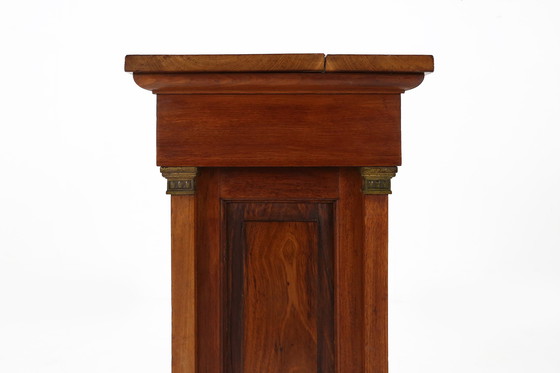 Image 1 of 20th Century Antique Style Brass and Wood Console Table or Pedestal