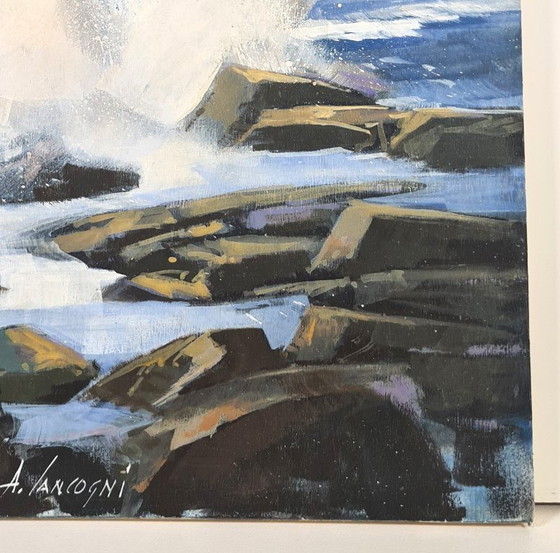 Image 1 of Agostino CANCOGNI - Scogliera - Artist's painting