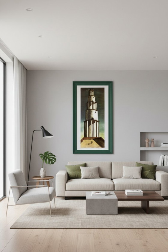 Image 1 of Chirico, Giorgio de - La grande torre - Stampa d'arte - 90x60 cm