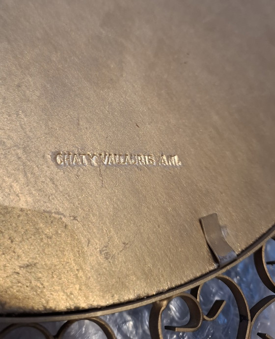 Image 1 of Rare miroir soleil chaty vallauris 42cm verre convexe 1960