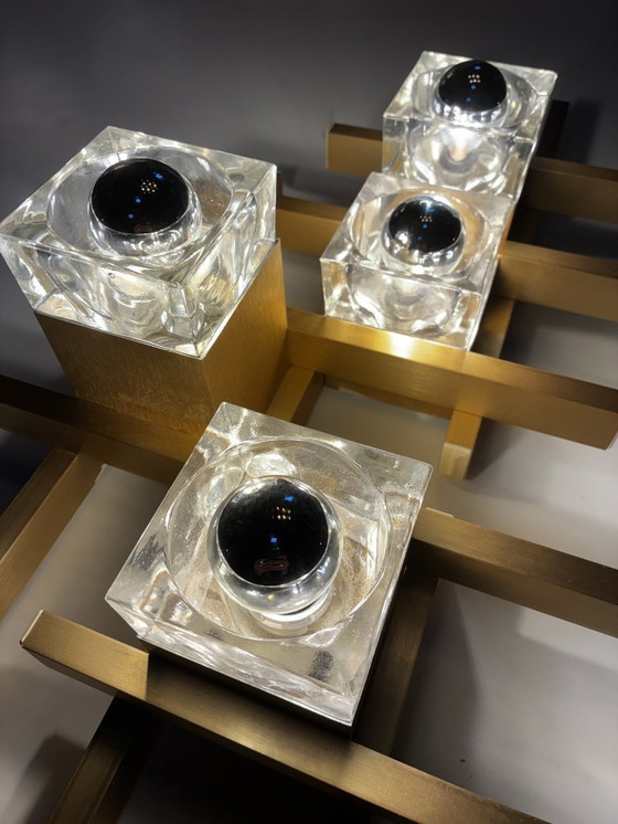 Image 1 of Große Wandleuchte • Gaetano Sciolari • Murano • Weltraumzeitalter • 1970