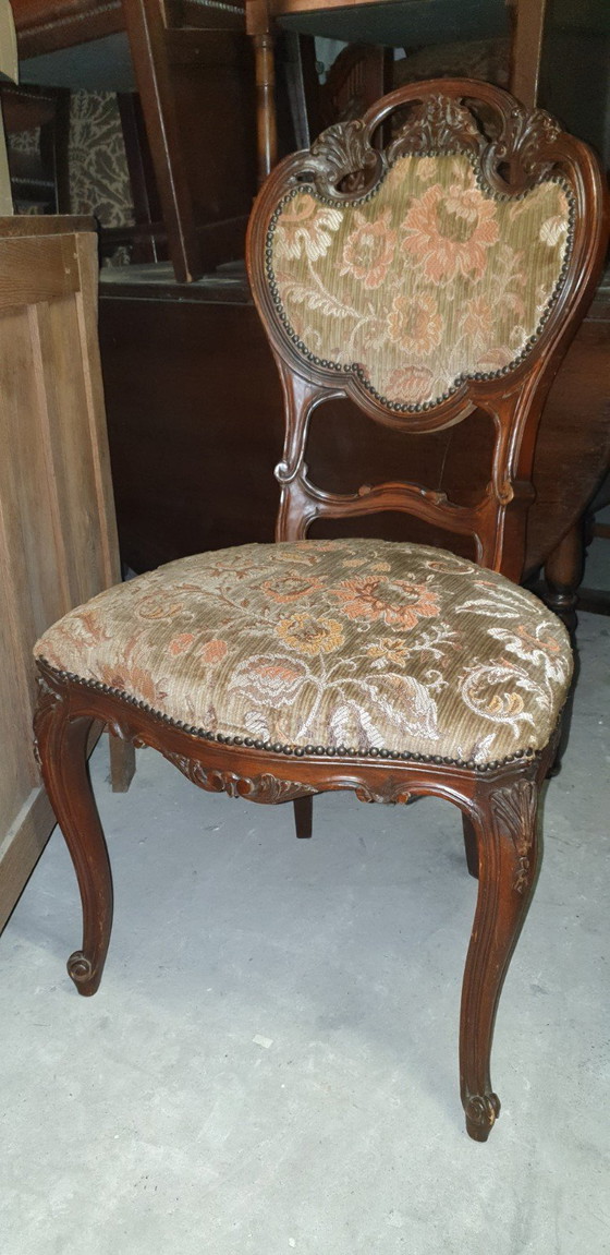 Image 1 of 6 chaises de salle à manger de style baroque italien