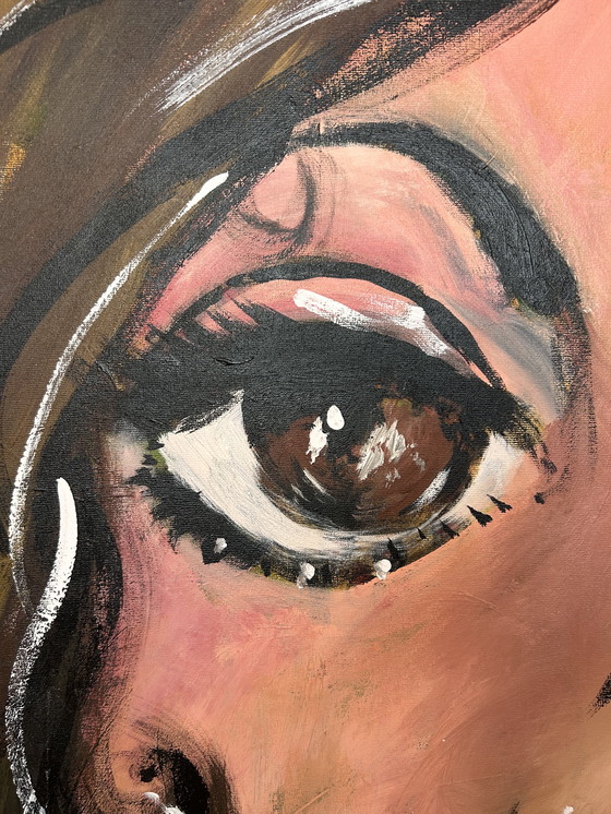 Image 1 of Schilderij acryl op katoen 100 x 70