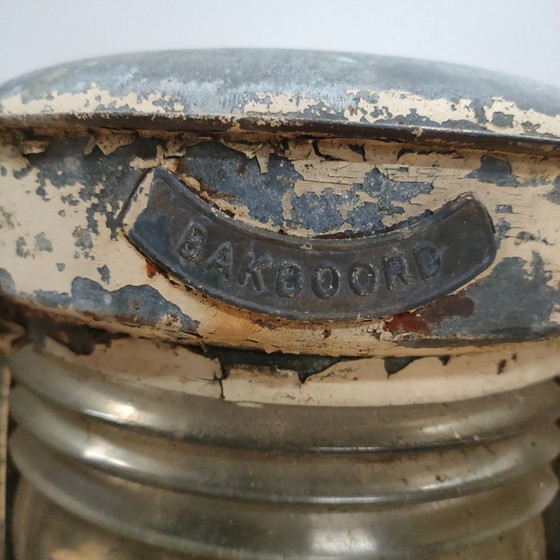 Image 1 of Set vintage di lampade marittime antiche (luce superiore, babordo-tribordo)