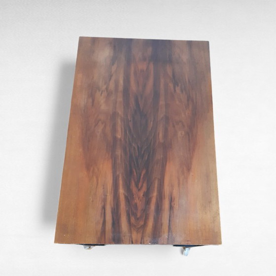 Image 1 of Vintage design serveertrolley teakhoutfineer metalen frame