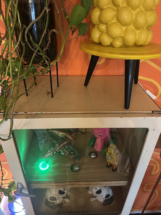 Image 1 of Vintage industriële apothekerskast / vitrinekast 