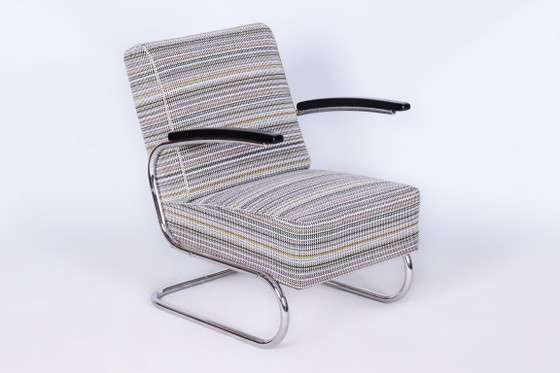 Restored Bauhaus Armchair, By Mücke - Melder, Chrome-Plated Steel, Czech, 1930s – Mücke-Melder, Metal (photo 2 of 26)
