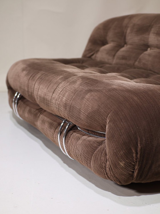 Image 1 of Soriana 2-seater sofa Cassina brown Italy 1970s