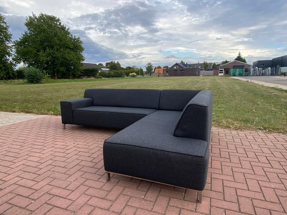 Image 1 of Sofá esquinero de tela gris oscuro Montel