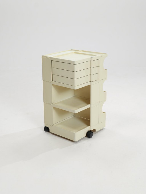 Space Age white Joe Colombo 'Boby' storage trolley, 1970s