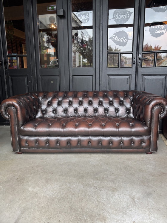 Image 1 of Divano Chesterfield in stile inglese con bottoni