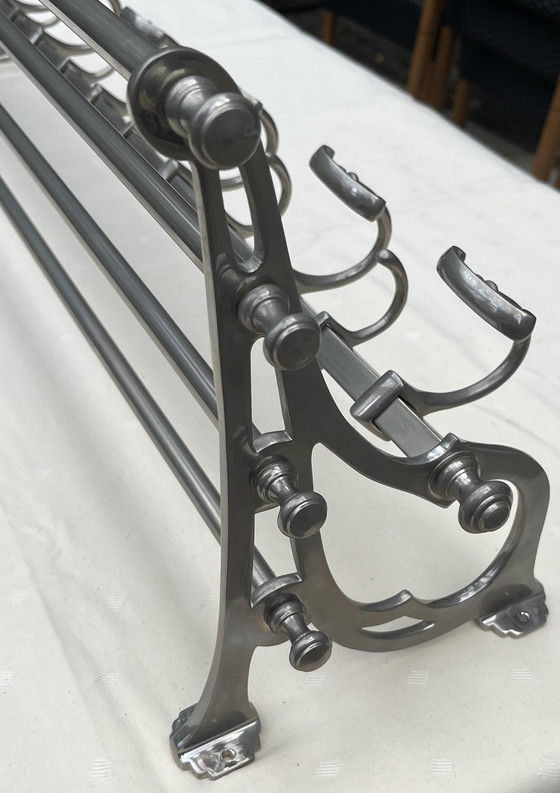 Image 1 of Eichholtz Hudson Wall Coat Rack | Large Version | Nickel | New Condition