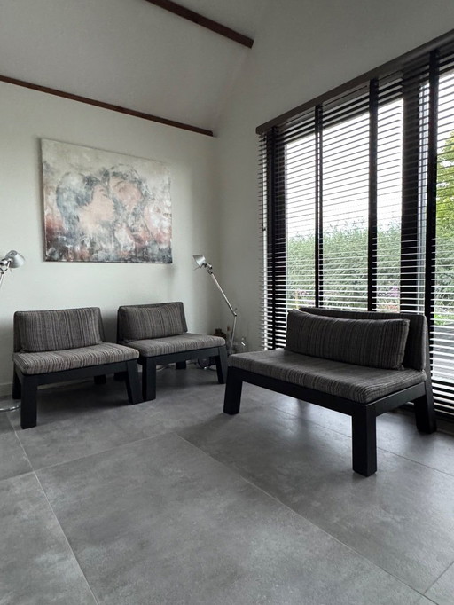 Original Piet Boon Zone lounge set - sofa + 2 chairs (with labels, ca. 2005)