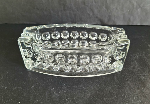 Cenicero Sklo Union Rudolf Jurnikl Rudolfova Glashutte años 60.