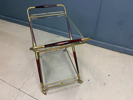Carrello di servizio italiano vintage di Cesare Lacca, anni '50 – Carrelli bar, Glass, Wood (photo 6 of 11)