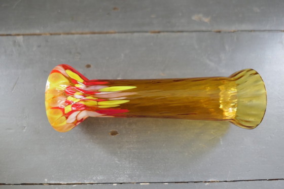 Image 1 of Vaso in vetro ambrato Art Déco