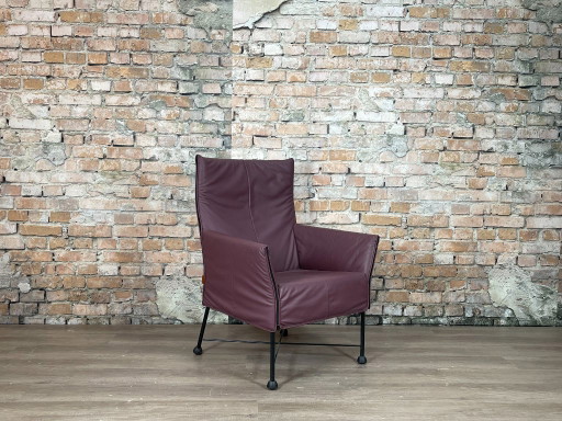 Montis Charly Purple – eetkamerstoelen, Leather, Metal