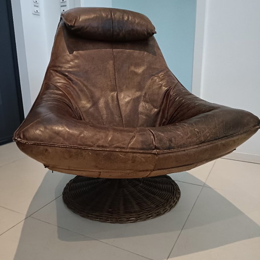 Montis Delantra Swivel Armchair – fauteuils, Leather, Rattan
