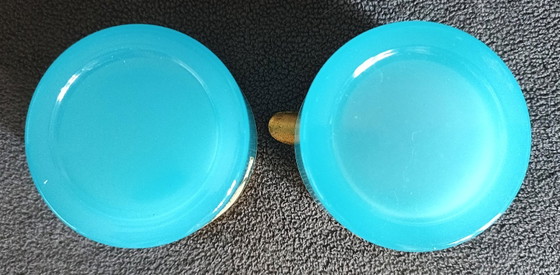 Image 1 of Paire de cendriers V.N.C. « Opaline de Venise » – Murano, Italie, années 1970