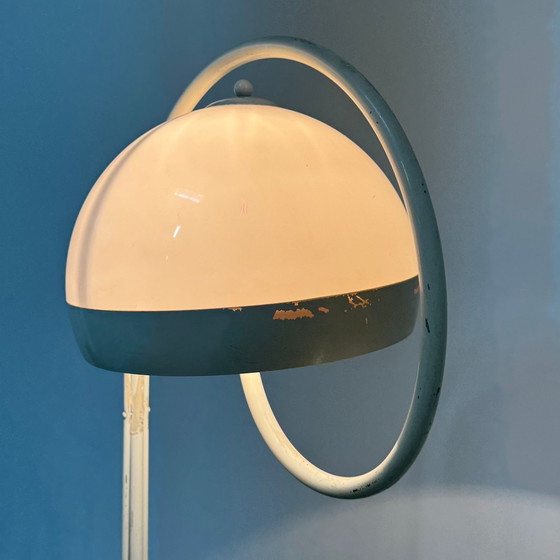 Image 1 of Harvey Guzzini Lampada da terra Space Age con base in marmo Design anni '70