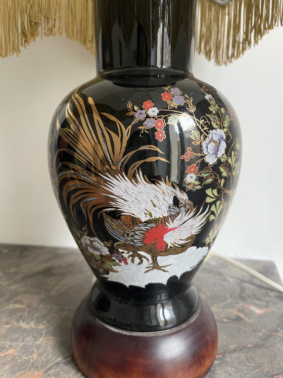 Image 1 of Lampe à Poser Vintage en Céramique Noire