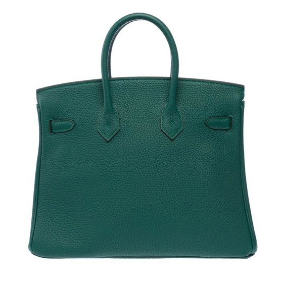 Image 1 of Sac HERMES Birkin 25 en Cuir Vert - 103291